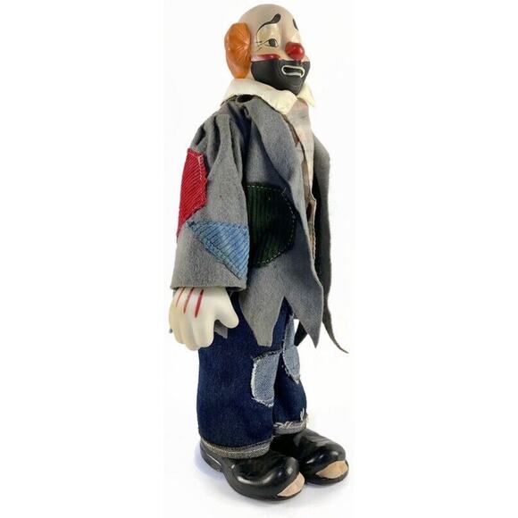 House of Lloyd Hobo Clown Collectible Figurine With Stand Gray Coat 14.7" - Picture 5 of 12